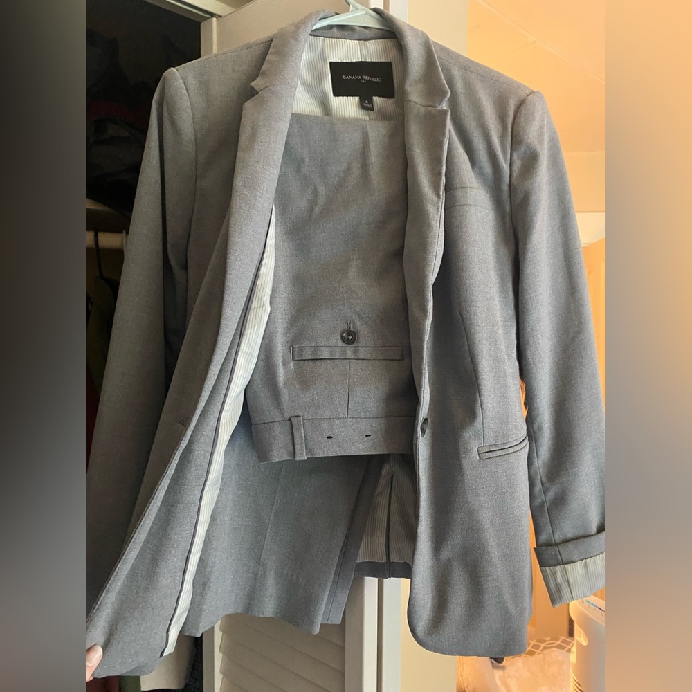 Banana Republic Factory Light Gray Blazer
